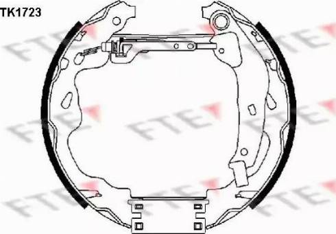 FTE TK1723 - Комплект тормозных колодок, барабанные autosila-amz.com