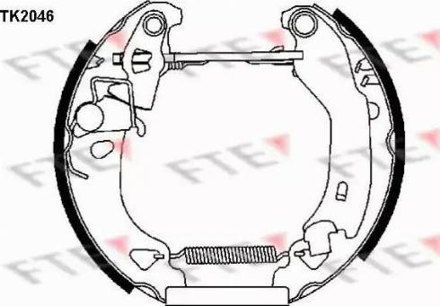 FTE TK2046 - Комплект тормозных колодок, барабанные autosila-amz.com