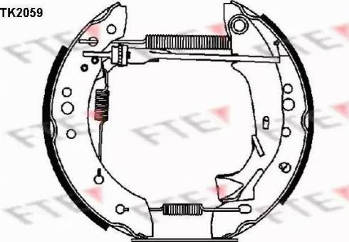 FTE TK2059 - Комплект тормозных колодок, барабанные autosila-amz.com