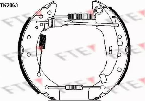FTE TK2063 - Комплект тормозных колодок, барабанные autosila-amz.com