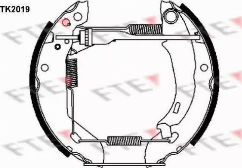 FTE TK2019 - Комплект тормозных колодок, барабанные autosila-amz.com
