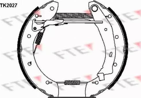 FTE TK2027 - Комплект тормозных колодок, барабанные autosila-amz.com
