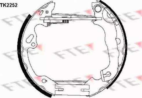 FTE TK2252 - Комплект тормозных колодок, барабанные autosila-amz.com