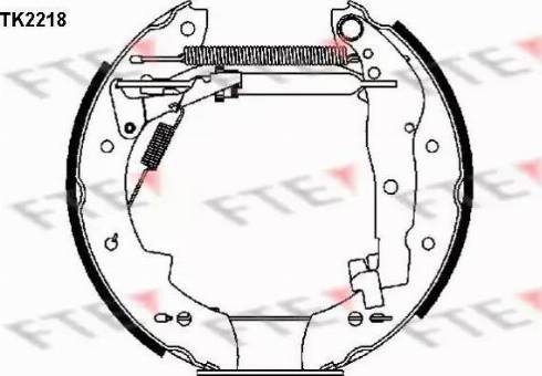 FTE TK2218 - Комплект тормозных колодок, барабанные autosila-amz.com