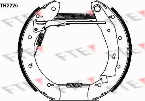 FTE TK2225 - Комплект тормозных колодок, барабанные autosila-amz.com