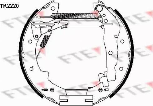 FTE TK2220 - Комплект тормозных колодок, барабанные autosila-amz.com
