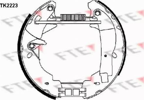 FTE TK2223 - Комплект тормозных колодок, барабанные autosila-amz.com