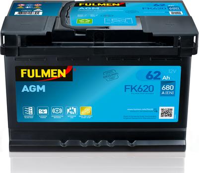 Fulmen FK620 - Стартерная аккумуляторная батарея, АКБ autosila-amz.com