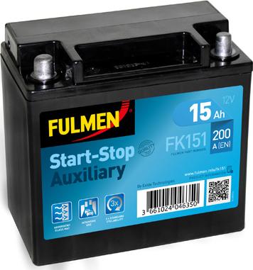 Fulmen FK151 - Стартерная аккумуляторная батарея, АКБ autosila-amz.com