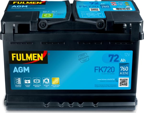 Fulmen FK720 - Стартерная аккумуляторная батарея, АКБ autosila-amz.com