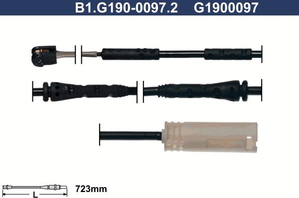 Galfer B1.G190-0097.2 - Сигнализатор, износ тормозных колодок autosila-amz.com