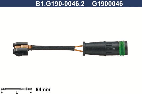 Galfer B1.G190-0046.2 - Сигнализатор, износ тормозных колодок autosila-amz.com