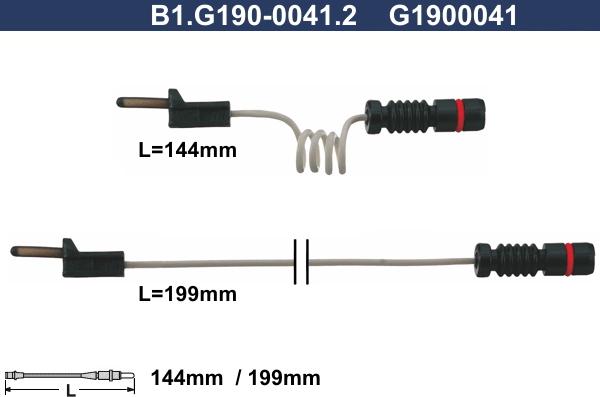 Galfer B1.G190-0041.2 - Сигнализатор, износ тормозных колодок autosila-amz.com