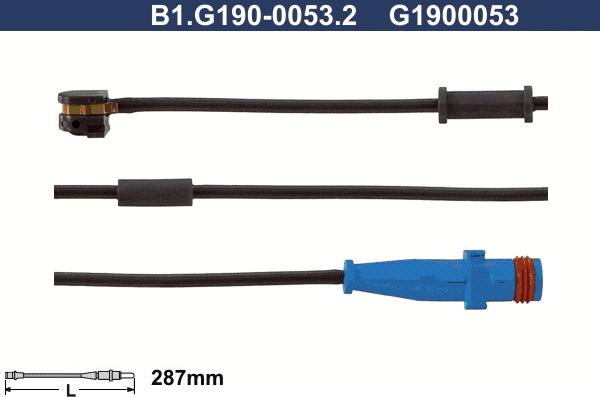 Galfer B1.G190-0053.2 - Сигнализатор, износ тормозных колодок autosila-amz.com