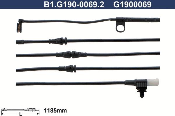 Galfer B1.G190-0069.2 - Сигнализатор, износ тормозных колодок autosila-amz.com