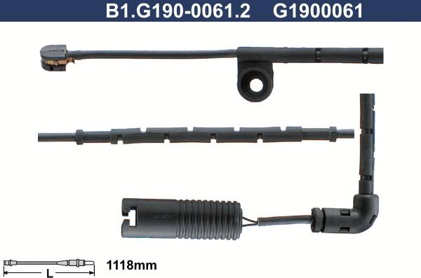 Galfer B1.G190-0061.2 - Сигнализатор, износ тормозных колодок autosila-amz.com