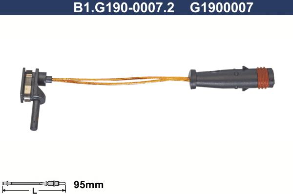 Galfer B1.G190-0007.2 - Сигнализатор, износ тормозных колодок autosila-amz.com