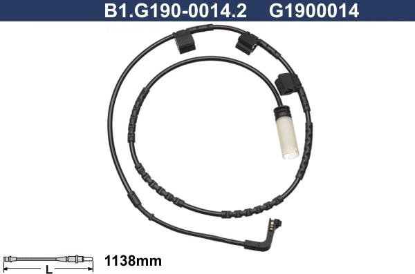 Galfer B1.G190-0014.2 - Сигнализатор, износ тормозных колодок autosila-amz.com