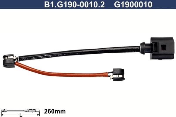 Galfer B1.G190-0010.2 - Сигнализатор, износ тормозных колодок autosila-amz.com