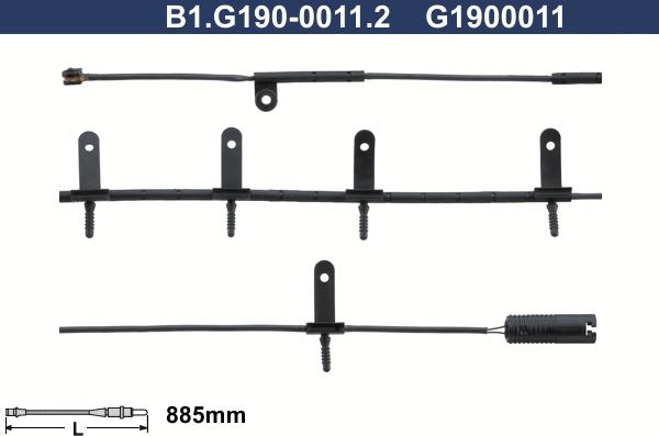 Galfer B1.G190-0011.2 - Сигнализатор, износ тормозных колодок autosila-amz.com