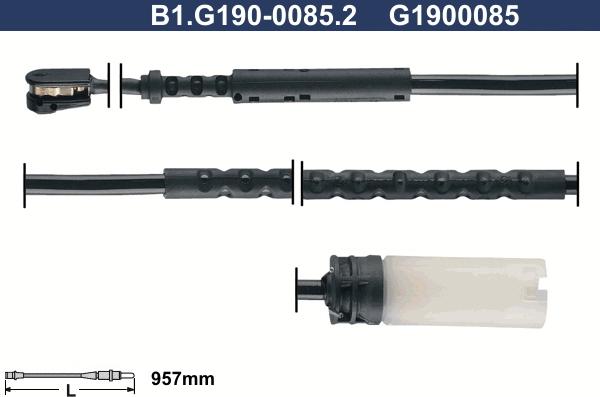Galfer B1.G190-0085.2 - Сигнализатор, износ тормозных колодок autosila-amz.com