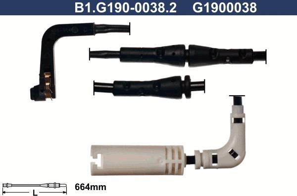 Galfer B1.G190-0038.2 - Сигнализатор, износ тормозных колодок autosila-amz.com