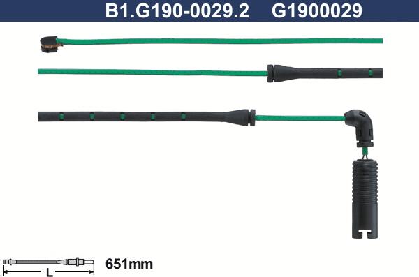 Galfer B1.G190-0029.2 - Сигнализатор, износ тормозных колодок autosila-amz.com