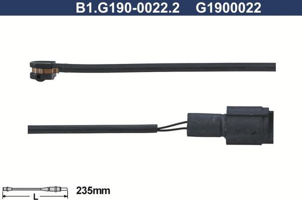 Galfer B1.G190-0022.2 - Сигнализатор, износ тормозных колодок autosila-amz.com