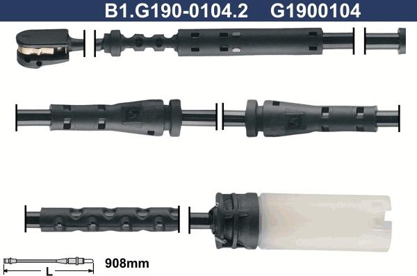 Galfer B1.G190-0104.2 - Сигнализатор, износ тормозных колодок autosila-amz.com