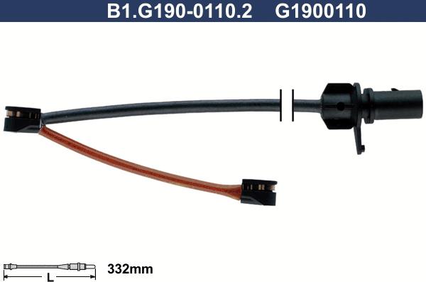 Galfer B1.G190-0110.2 - Сигнализатор, износ тормозных колодок autosila-amz.com