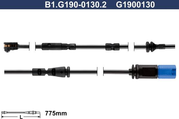 Galfer B1.G190-0130.2 - Сигнализатор, износ тормозных колодок autosila-amz.com