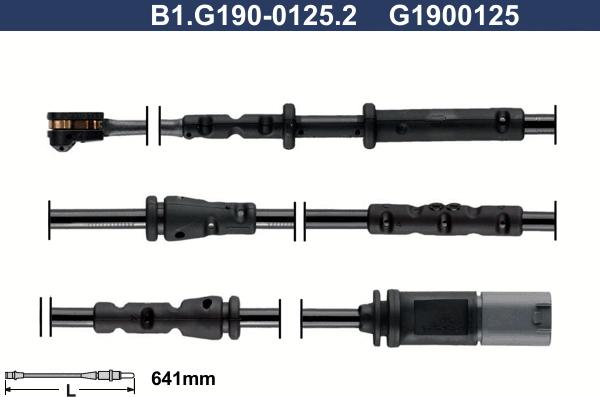 Galfer B1.G190-0125.2 - Сигнализатор, износ тормозных колодок autosila-amz.com