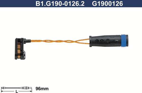 Galfer B1.G190-0126.2 - Сигнализатор, износ тормозных колодок autosila-amz.com