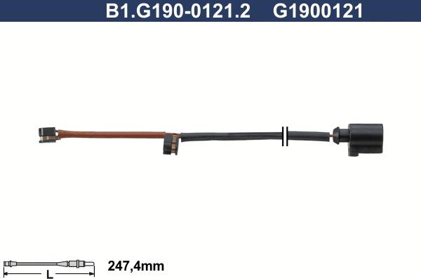 Galfer B1.G190-0121.2 - Сигнализатор, износ тормозных колодок autosila-amz.com