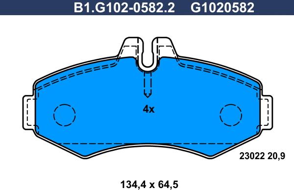 Galfer B1.G102-0582.2 - Тормозные колодки, дисковые, комплект autosila-amz.com