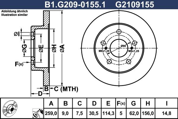 Galfer B1.G209-0155.1 - Тормозной диск autosila-amz.com