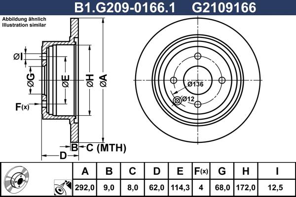 Galfer B1.G209-0166.1 - Тормозной диск autosila-amz.com