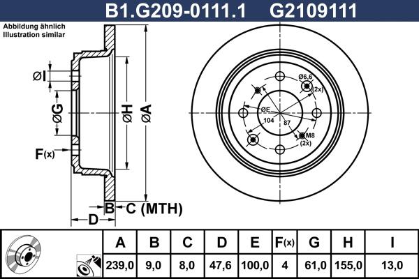 Galfer B1.G209-0111.1 - Тормозной диск autosila-amz.com