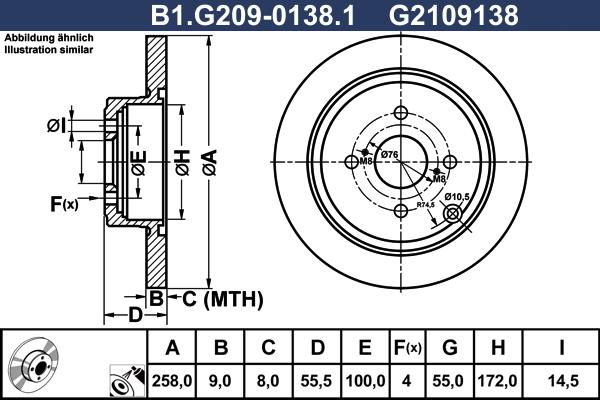 Galfer B1.G209-0138.1 - Тормозной диск autosila-amz.com