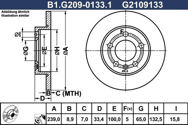 Galfer B1.G209-0133.1 - Тормозной диск autosila-amz.com