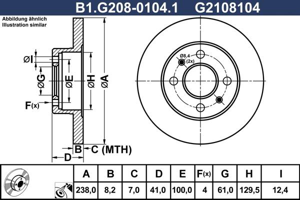 Galfer B1.G208-0104.1 - Тормозной диск autosila-amz.com