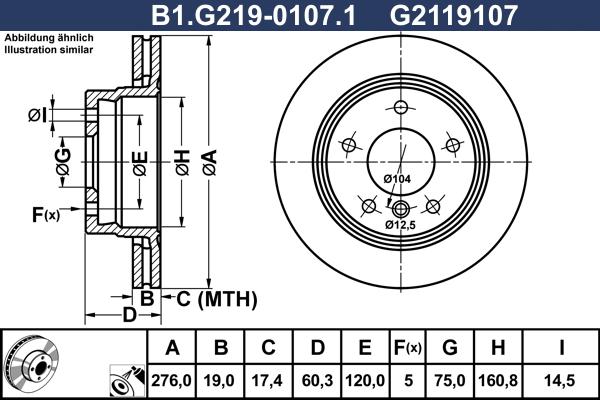 Galfer B1.G219-0107.1 - Тормозной диск autosila-amz.com