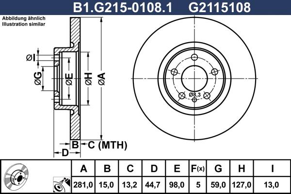 Galfer B1.G215-0108.1 - Тормозной диск autosila-amz.com