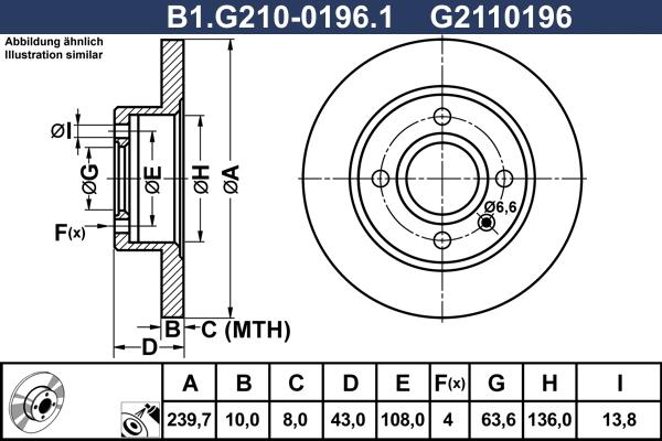 Galfer B1.G210-0196.1 - Тормозной диск autosila-amz.com