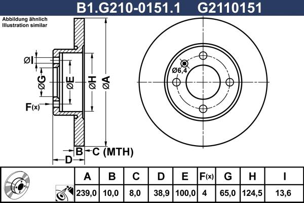Galfer B1.G210-0151.1 - Тормозной диск autosila-amz.com