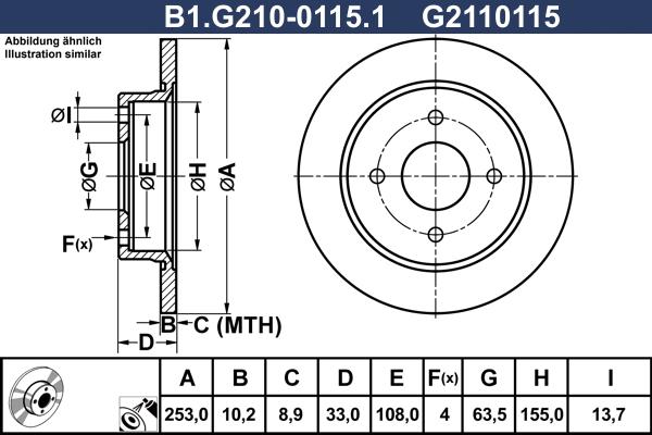 Galfer B1.G210-0115.1 - Тормозной диск autosila-amz.com