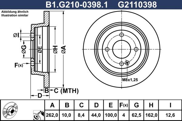 Galfer B1.G210-0398.1 - Тормозной диск autosila-amz.com