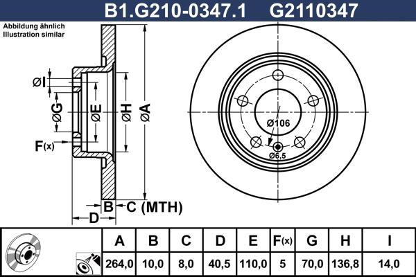 Galfer B1.G210-0347.1 - Тормозной диск autosila-amz.com