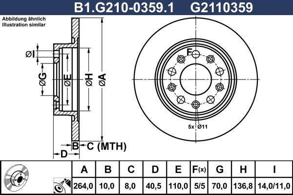 Galfer B1.G210-0359.1 - Тормозной диск autosila-amz.com