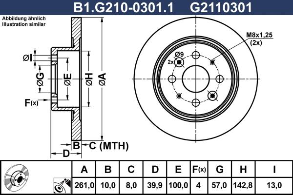 Galfer B1.G210-0301.1 - Тормозной диск autosila-amz.com